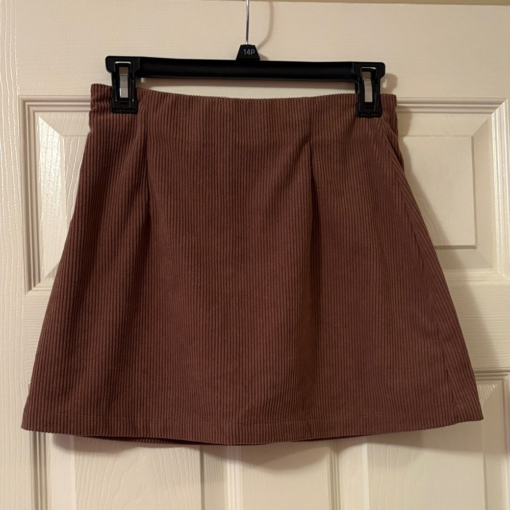 Brown Corduroy Skirt